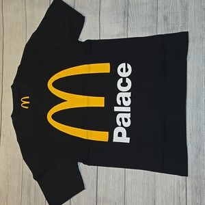 Palace Men's McDonald's Logo T-Shirt Black/Yellow/White Size M NWT